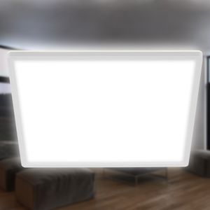 LED Panel BRILONER LEUCHTEN SLIM, 22 W, 3000 lm, IP20, weiß, Kunststoff, 42 x 42 x 2,9 cm