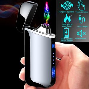 Lichtbogen Feuerzeug Elektro Feuerzeug USB Aufladbar Touchscreen Plasma Lighter