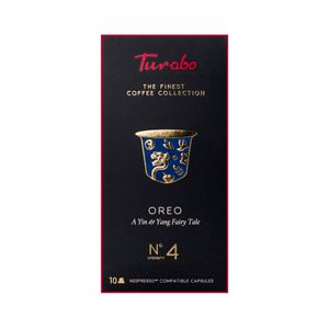 Kávové kapsuly, TURABO, Oreo, 10 kapsúl kompatibilných s Nespresso, 54 g