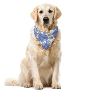 ABAKUHAUS Grau Blau Haustier Bandana, Cornflower Blossom, 55x55 cm, Violett-Blau und Grau