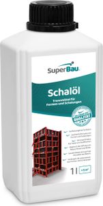 SuperBau Schalöl 1L, Trennmittel für Beton, Mörtel & Kleber, Saubere Formen & Schalungen