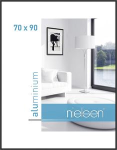 Nielsen Aluminium Bilderrahmen Classic, 70x90 cm, Eloxal Schwarz Glanz