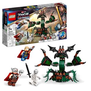 LEGO 76207 Marvel Angriff auf New Asgard, Monster und 3 Minifiguren