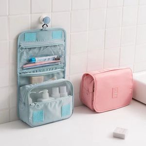 Blau Kulturbeutel Kulturtasche Aufhängen Kosmetiktasche für Frauen und Mädchen Waschtasche Schminktasche