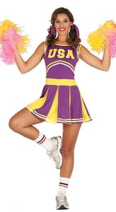 y Cheerleader - Kostüm für Damen Gr. S-L, Größe:S