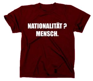 Styletex23 T-Shirt Nationalität Mensch, maroon, L