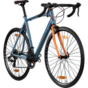 Galano Vuelta STI Rennrad für Damen und Herren ab 150 cm Fahrrad Road Bike Fitnessrad Rennfahrrad für Einsteiger Tour 14 Gänge, Farbe:azur, Rahmengröße:56 cm