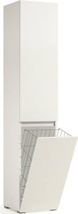 Mehrzweck-Kleiderschrank mit 2 Türen Agapanto, Wäscheschrank mit 2 Türen, Badezimmersäule mit Wäschekorb, 100 % Italy, 45 x 37 x 195 cm, Weiß Mehrzweck-Kleiderschrank mit 2 Türen Agapanto, Wäscheschrank mit 2 Türen, Badezimmersäule mit Wäschekorb, 100 % Italy, 45 x 37 x 195 cm, Weiß