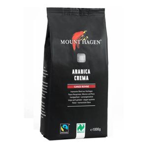 Mount Hagen Arabica Crema ganze Bohne - Bio - 6Stück