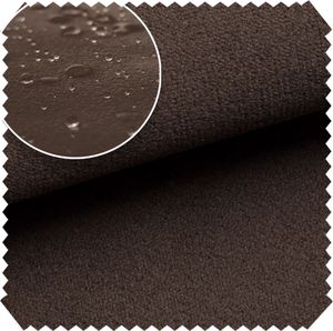 novely® TRITON - Microfaser Velours in Wildleder-Optik - Wasserabweisender Möbelstoff - Pflegeleichte Meterware 1lfm - Farbe: 08 Kaffeebraun