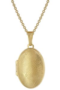 trendor 75980 Medaillon 333 Gold (8 Karat) + vergoldete Silber-Kette, 50 cm