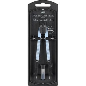 FABER-CASTELL Schnellverstellzirkel GRIP hellblau