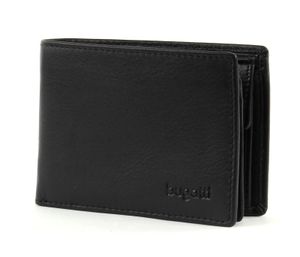 bugatti Leder Geldbörse City Line Coin Wallet With Flap 4 CC Black schwarz