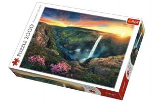 Trefl Puzzle Wodospad Háifoss, Islandia 2000 elementów 96x68cm w pudełku 40x27x6cm