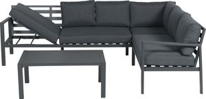 Garden Impressions Lexington Loungeset 4-tlg R - carbon black/reflex black