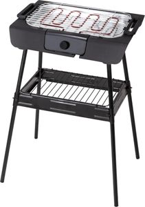 Kynast Elektrischer Standgrill +Tischgrill, Barbecue Grill, Balkongrill 2000 Watt, 37,5 x 28cm, Schwarz