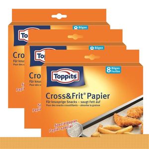 Toppits® Cross & Frit Papier Back-Spezialpapier Snackpapier 8 Bögen ( 3er Pack