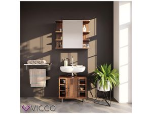 Vicco Koupelnová zrcadlová skříňka Fynn, 80 x 64 cm, Starožitné dřevo