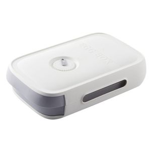 Haushaltskühlschrank Frischhalte-Eierbox Schubladentyp Küchenaufbewahrungsbox mit Deckel（Weiß）
