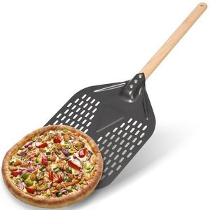 Gotoll Pizzaschieber GL701-BK, Aluminium Pizzaschaufel Pizzawender Pizzaheber mit Holzgriff