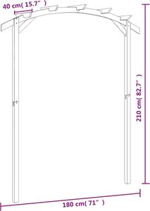 vidaXL Záhradná pergola z impregnovaného borovicového dreva 180x210x40 cm