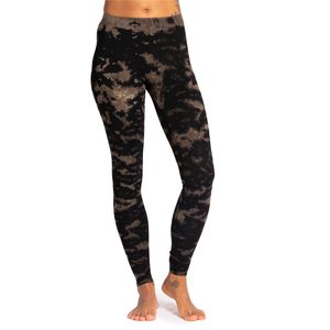 PANASIAM Legginsy Batik Ocean | spodnie do jogi treningowe fitness sportowe elastyczne