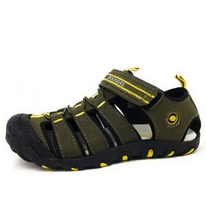 Dockers by Gerli Unisex Kinder Outdoor Schuhe Sandalen Slipper Wassersandale, Farbe:Khaki (Khaki / Schwarz 851), Größe:EUR 28