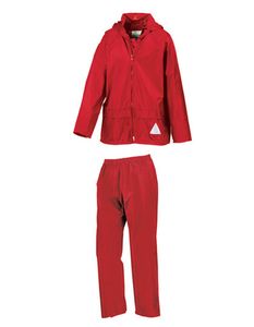 Result Unisex nepromokavá bunda a kalhoty Regenanzug Junior R95J Rot Red XL (11-12)