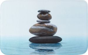 WENKO Badematte Badteppich Badvorleger Duschvorleger Badezimmerteppich 75x45 cm Meditation