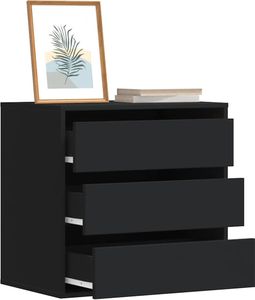 vidaXL Komoda z szufladami czarna 60x41x58 cm materiał drewnopochodny