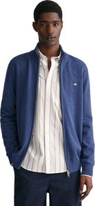 Gant Casual Baumwolle Vollreißverschluss Pullover Blau XL Mann Blau XL