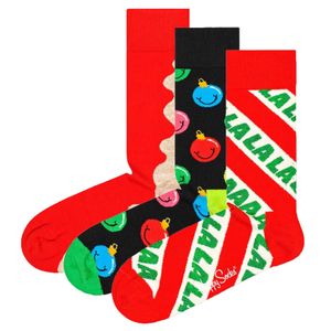 Happy Socks Herren Socken, 3er Pack - X-MAS, Geschenkbox, Farb-Mix Time for Holiday 36-40