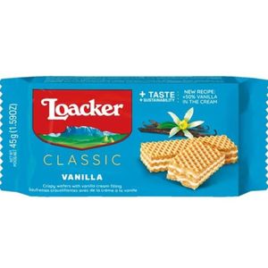 Loacker Classic Vanilla chrumkavé oblátky s vanilkovým krémom 45g