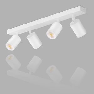ZMH LED Deckenleuchte Weiß Deckenstrahler: GU10 Deckenlampe Spots 4 Flammig 330°Schwenkbar Deckenspots Modern Flurlampe Ohne Leuchtmittel