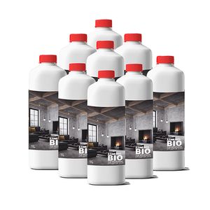 9x1 Liter Bioethanol Premium 100% fürAlkohol für Kamin 9L