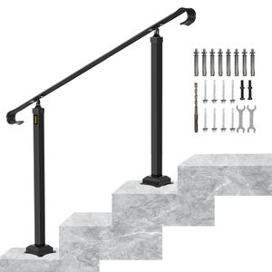VEVOR Eingangsgeländer Handlauf Eisen Treppengeländer für 1-3 Stufen Handlauf
