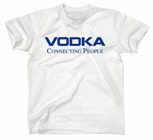 Styletex23 T-Shirt Vodka Connecting People Fun, weiss, M