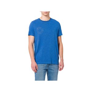 28093 Camel Active, ,  kurzarm Shirt T-Shirt, Jersey, blue gestreift, XXL