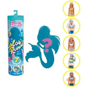 Barbie Color Reveal Puppe Meerjungfrau, Welle 4, sortiert