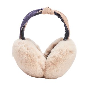 Winterzubehör verstellbare Ohrenschützer Ohrenwärmer zweifarbiges Stirnband faltbare Outdoor-Ohrenschützer, Winter-Damenmode-Ohrenschützer,Aprikose
