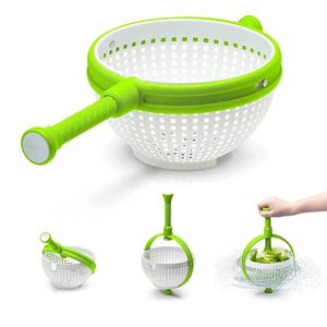 GLiving Salatschleuder, Sieb Mit Faltbar Griff Gemüsespinner Küchenzubehör
