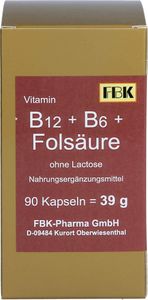 B12 + B6 + kyselina listová bez laktózy, 90 kapsúl