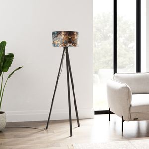 Stehleuchte 'Royal Tunbridge Wells' Tripod 140 x 40 cm Schwarz/Granitmuster