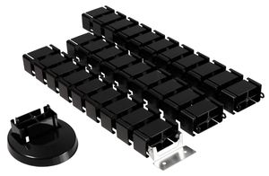 Kabelmanagement imstande "flexible-b" Kabelhalter Kabelführung flexibel schwarz für Schreibtisch
