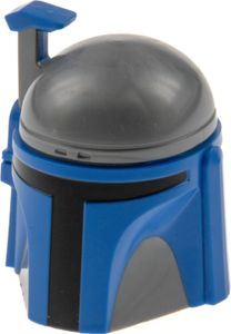 1x Lego Large Figure Kopf Star Wars Mandalorian Jango Fett flat silber 21922pb01