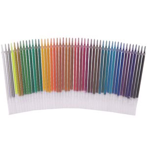 Colorya Gelschreiberminen - 48 Gel Stifte Ersatzminen - Perfekt für Malbücher für Erwachsene, Mandala Ausmalen, Bullet Journals, Zeichnen, Fotoalben, Basteln, Kritzeln