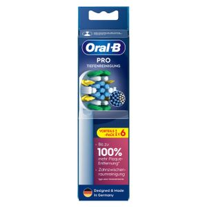Oral-B Pro Tiefenreinigung Ersatz-Bürstenköpfe 6stk. - Zahnbürste (1er Pack)