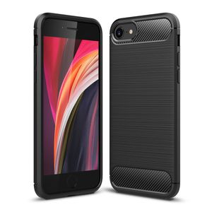 Apple iPhone SE (2020) Handy Hülle Silikon Cover Case Carbonfarben