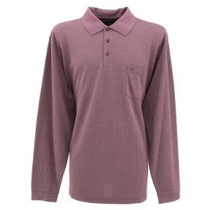 30507 Ragman, ,  Herren langarm Polohemd Poloshirt, Jersey, violett, XXL