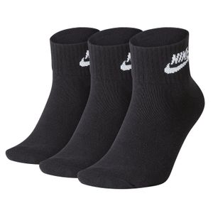 Nike Sportswear Everyday Essential Ankle 3 Pair Black / White EU 42-46